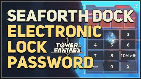 seaforth dock password|tower of fantasy locks.